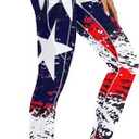 QIVICIMA Womens High Waist Workout Leggings Halloween Christmas Gym Plaid Printed Tummy Control Yoga Pants with Pockets,  Large