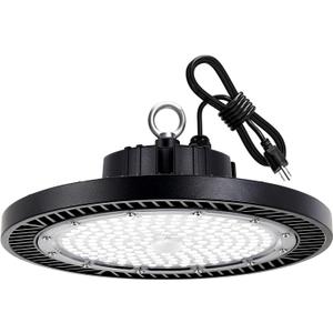 LED High Bay Light, 200W 28000lm 5000K High Bay Led Shop Light with Plug 5' Cable and Hook Ring, UFO High Bay Led Lights for Garage Gym Warehouse Workshop (B-1 PACK)