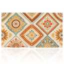 Boho Door Mat, Non-Slip Front Door Rug for Entryway, Geometric Pattern