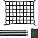 42" x 50" Truck Cargo Net Heavy Duty for Pickup Truck Bed with Hook Capacity 1100LBS