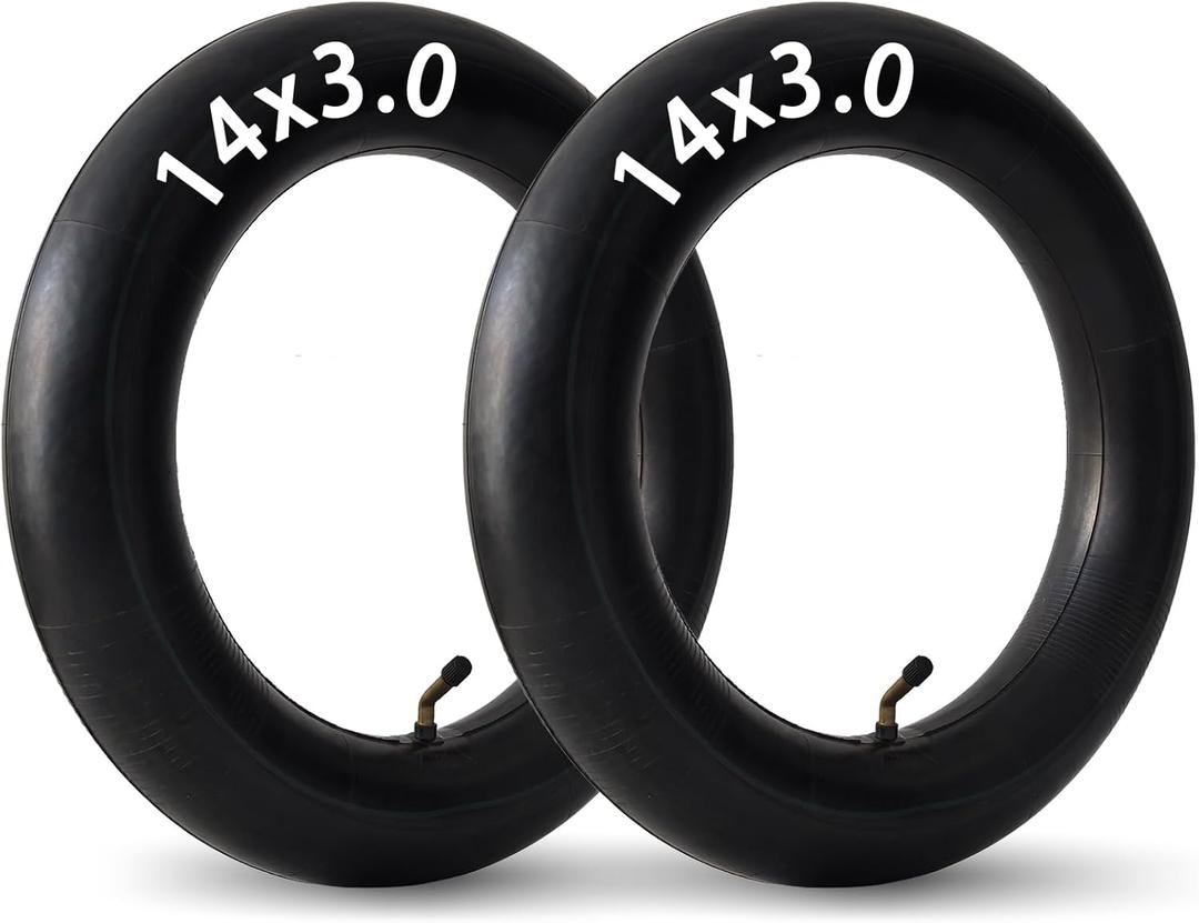 14x3.0 Inner Tubes 14x3 Tire Tube with Bent Valve Stem for 14 inch E-Bikes Thickened for Scooters Electric Bike