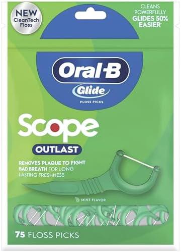 Oral-B Glide Complete Floss Picks, Dental Floss Picks, Scope Outlast, 75-ct, Toothpicks Floss Picks 4 pack Oral-B Glide Complete Floss Picks, Dental Floss Picks, Scope Outlast, 75-ct, Toothpicks Floss Picks 4 pack