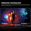 Gawfolk 24.5 Inch PC 200Hz Gaming Monitor, FHD 1080p screen, Built-in speakers,1ms without Bezel, freesync, 99% sRGB, 178 Angle View, HDMIDisplayPort, Compatible with wall mounting 75*75MM - Black