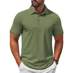 COOFANDY Mens Polo Shirt Short Sleeve Moisture Wicking Quick-Dry Golf Polo Athletic Tennis Collared T-Shirts (S) COOFANDY Mens Polo Shirt Short Sleeve Moisture Wicking Quick-Dry Golf Polo Athletic Tennis Collared T-Shirts (S)