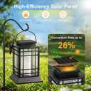 Brightever 4-Pack Solar Lanterns Outdoor Waterproof, 2026 Upgraded Flickering Flame Solar Lantern Outdoor Lights, Solar Powered Hanging Lantern Lights for Outside Patio Garden Yard Table Decor