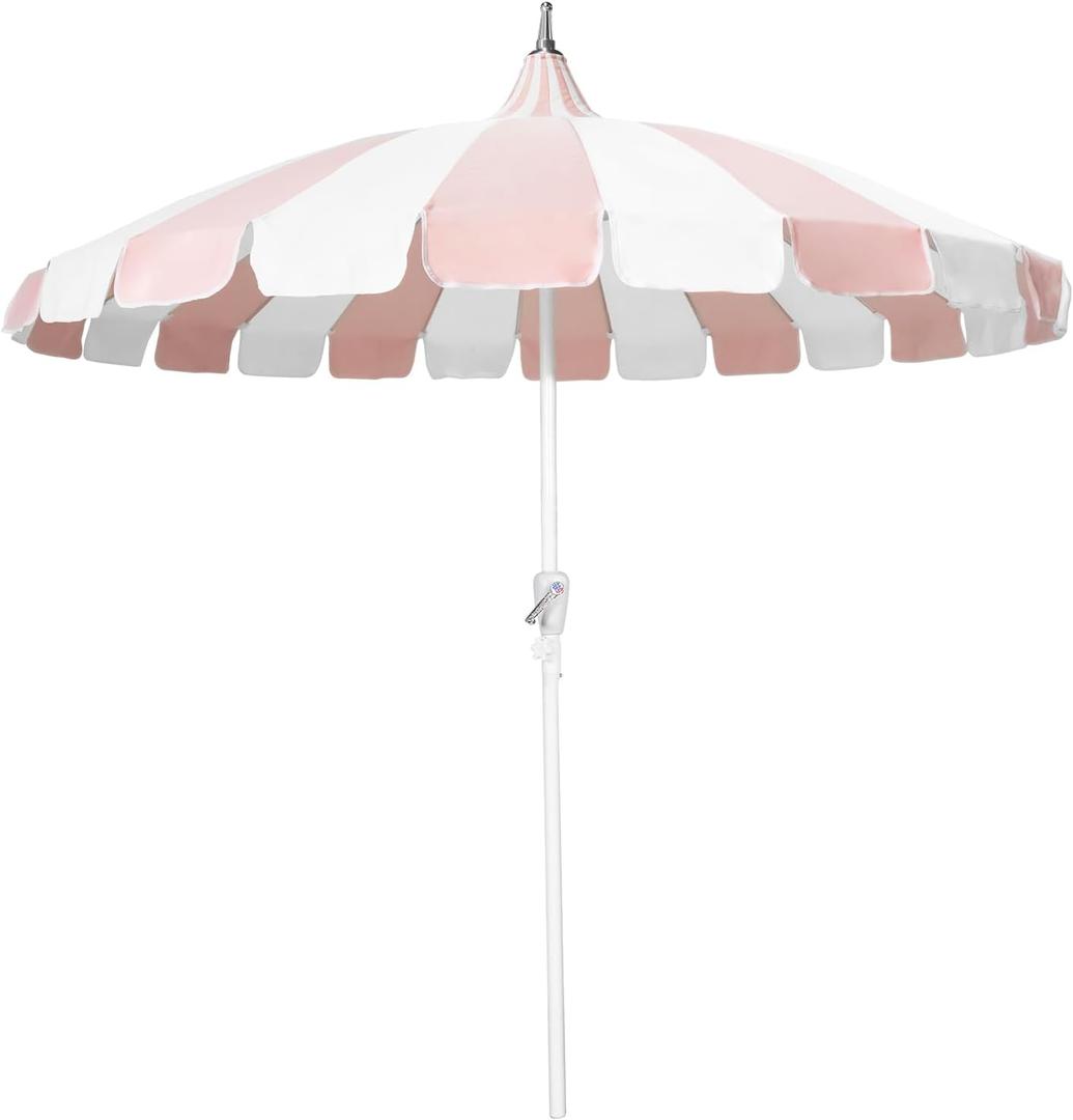 8Ft Patio Pagoda Umbrella, UV Protect Pool Umbrellas with Heavy Duty Pole, Outdoor Market Umbrella for Holiday Garden Backyard