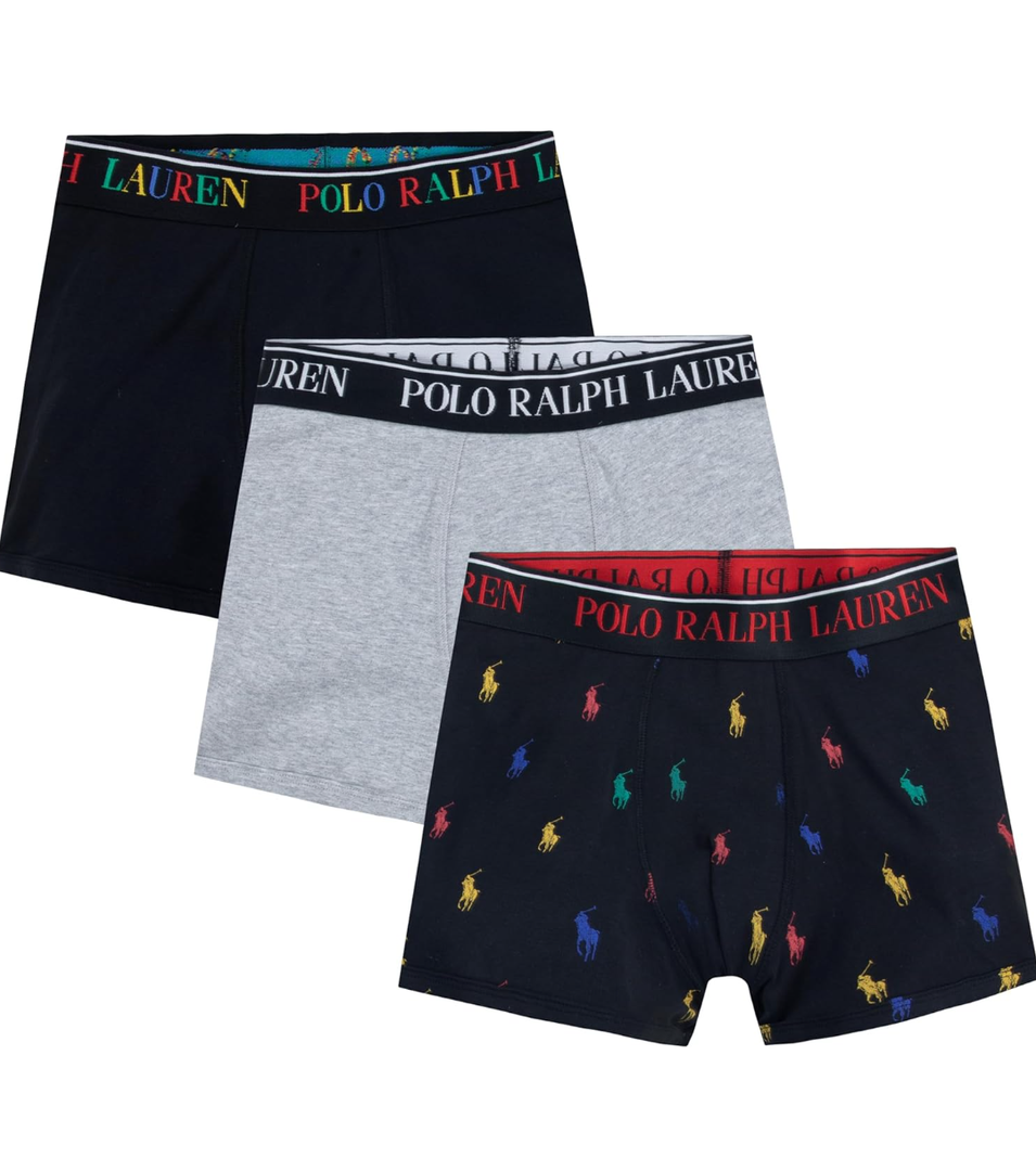 POLO RALPH LAUREN Boys' 3-Pack Boxer Briefs M