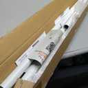 Tension Curtain Rod By EZFurni, 123-160 Inches, Heavy Duty Tension Rod, Adjustable Curtain Rods No Drilling & Easy Assemble Extra Long Tension Rod, White