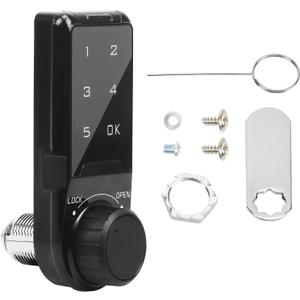 Code Security Lock Touch, VDHU Electronic Cabinet Deadbolt Lock, Digital Keypad Password Keyless Entry Key Access for Doors Coded Locker for Furniture, Hotel, Company, Factory (L=20)