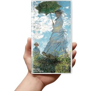 Pocket Calendar 2026-2028 Art Series, Monthly Planner Jan 2026 to Jul 2028 (3.7" x 6.7") Perfect Purse Calendar, Pocket Agenda with Protective Plastic Sleeve-Woman