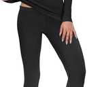 ANRABESS Thermal Underwear for Women Long Johns Fleece Lined Base Layer Pajama Set Cold Weather Top Bottom Winter Clothing L