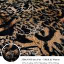 XeGe Fluffy Faux Fur Tiger-Leopard Patchwork Print Pillowcases, 2 Pack Cozy Plush Fuzzy Long Bed Pillow Covers, 20x26 Shaggy Furry Pillow Shams with Zipper Bed Couch Sofa, Brown and Black, Standard