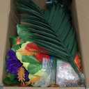 Hotop 30 Pcs Hawaiian Flower Centerpieces for Tables with Artificial Hibiscus Flowers and Artificial Palm Leaves Hawaiian Party Decorations Fake Tropical Flowers for Wedding Birthday Supplies