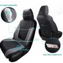 RAV4 Seat Covers - Custom Fit Seat Covers for Toyota RAV4 2019-2025 LE XLE Limited XLE Premium Gas - Leather RAV 4 Seat Cover Full Set Waterproof Breathable Comfortable Easy - Black and Gray
