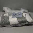 KICMOR Area Rugs for Bedroom Living Room, 4x6 Soft Fluffy Olive Green and White Checkered Shag Rug Fuzzy Shaggy Plush Bedside Carpet, Non-Slip Indoor Floor Rug for Boys Girls Room Nursery Home Decor