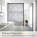 SUNBABY Reeded Glass Window Privacy Film, 3D Decorative Frosted Window Clings for Home Bathroom, Peel & Stick Non-Adhesive Classroom Door Coverings Day and Night Privacy (29.5 x 78.7 Inch)
