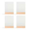 PYD Life 4 Pack Sublimation LED Acrylic Photo Frames Night Lights Glitter Blanks 6" x 8" with Warm Color Light, with Wood Stand for Heat Press Machine Printing