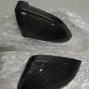 Real Carbon Fiber Mirror Covers For Audi A4 B9 S4 A5 S5 RS5 2017-2024 2PCS L+R Side Replacement Mirror Caps (With Side Lane Assist)