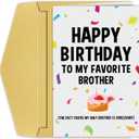 Funny Birthday Card for Brother, Humorous Bro Bday Greeting Card, Hilarious Brother Birthday Card from Sister Brother (#243)