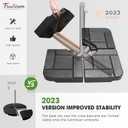 FRUITEAM 4Pcs Patio Umbrella Base Heavy Duty, 190lb Capacity Heavy Cantilever Umbrellas Weight Stand with Easy-Fill Spouts for Water or Sand for 9-10FT Outdoor Umbrellas Use(Black)