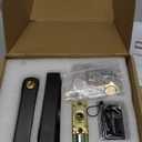 Keypad Smart Door Lock with Handle, Keyless Entry Deadbolt for Front Door, Smart Auto Lock Deadbolt with Phone/Watch App Control, Biometric Fingerprint Gate Handle with 7 Ways to Unlock