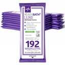 Medline ReadyBath LUXE Extra Thick Adult Bath Wipes, 192 Wipes (8 Wipes, 24 Packs), Scented, No Rinse Formula with Aloe, Shower Wipes for Sensitive Skin, Hypoallergenic Body Wash Wipes, 8 x 8 Inch