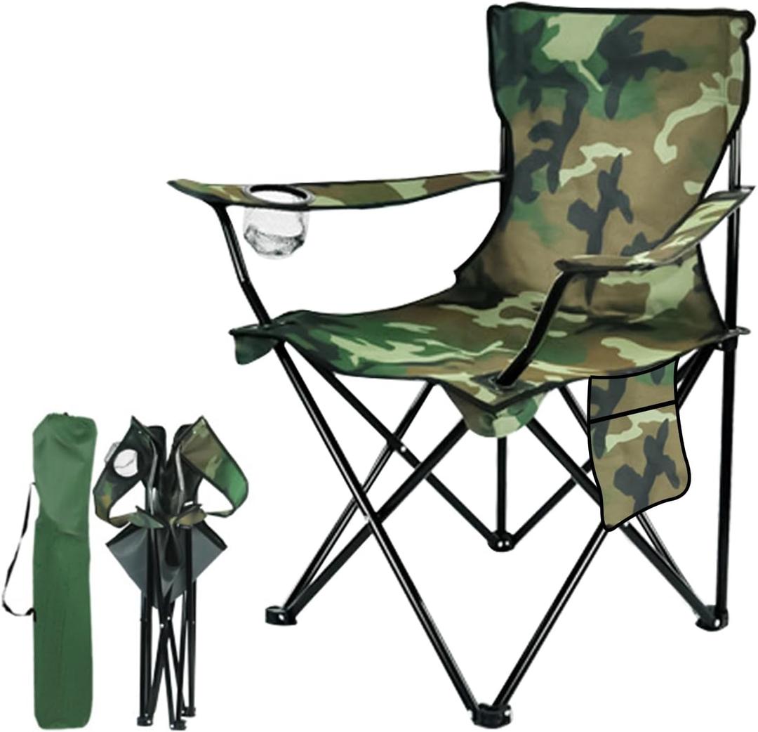 Damei century Folding Camping Chairs- Lightweight, Portable Chair for Beach, Lawn, Outdoor Sports (Camouflage)
