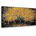 Canvas Wall Art Decor Artwork for Walls Black and Gold Wall Art Decor Tree
 20" x 40"