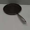 Innerwell Stainless Steel Crepe Pan - 12 Inch Nonstick Crepe Pan, Stainless Steel Honeycomb Coating Pancake Pan, Non Stick Flat Skillet Tawa Dosa Tortilla Griddle Pan, Induction Compatible, PFOA Free (Silver)