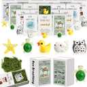 75 Set Employee Appreciation Gifts for Coworkers Bulk Thank You Staff Gifts Small Desk Pets Inspirational Card Box Cute Funny Resin Positive Ornaments School Office Party Favors