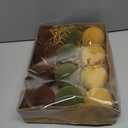 Christmas Ornaments Set of 12, 3.15" Flocked Velvet Balls with Hand Painted Designs, Elegant Christmas Tree Decorations in Gift Box (Brown&green)