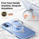 TORRAS Q3 Spin for iPhone 17 Case with 360 Magnetic Stand, Fit for MagSafe, Non-Yellowing Kickstand Case for iPhone 17 Phone Case with Camera Control Cover, Hard PC Protection, Clear