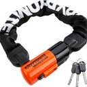 Kryptonite Evolution 1055 Mini Bike Chain Lock, 1.8 Feet Long 10mm Steel Chain Heavy Duty Anti-Theft Sold Secure Gold Bicycle Chain Lock with Keys for E-Bike, Motorcycle, Scooter, Bicycle, Fence