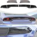 RAZPOY for Charger Smoked Tail Light Covers & Headlight Cover Trim Tint Compatible with 2015-2024 Dodge Charger Exterior Accessories, Smoke Black