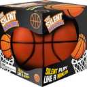 Silent Basketball  Not Vacuum Shipped - 2025 Upgraded Airless Soft Foam Ball Soundless for Quiet Dribbling and Indoor Training  Real Feel Higher Bounce No Noise (Size 7, Dark Orange)