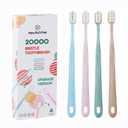 4 Pack Micro Nano Extra Soft Toothbrush with Cover,20000 Soft Bristle Toothbrush for Sensitive Teeth or Gum,Especially for Pregnant or Elderly