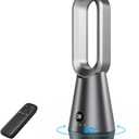 22" Small 32dB Silent Bladeless Tower Fan with Remote, Magnetic Washable Filter, LED Display, 8 Speed Settings, 80 Oscillation, 1-9H Timer, 30W Energy Saving for Indoor Use Bedroom and Office, Large