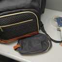 RAINSMORE Carry On Luggage 22x14x9 Airline Approved, 20 Inch Softside Suitcases with Wheels, 3 Piece Luggage Sets, Rolling Carry On Suitcase with TSA Lock for Travel Weekender (Black-Brown)