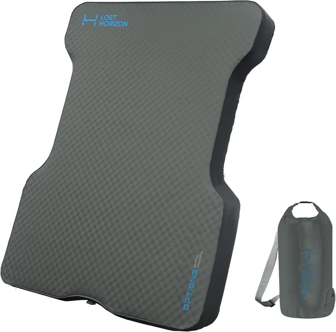 Lost Horizon Truck Bed Camping Air Mattress with Foam, Self Inflating Sleeping Pad for Tacoma 6FT with Pump Sack, 4.5" Thick