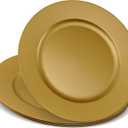 ELEGANT DISPOSABLES 13'' Party Chargers Large Plates & Platters Great for Elegant Party's Weddings Tableware Great for Serving dish Gold Pack of 6