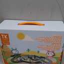 TUMAMA Dinosaur Toys Race Track, 281 Pcs Dinosaur Train Set for Kids 3-5 5-7, Flexible Train Tracks with 4 Dinosaurs Figures, 2 Electric Race Cars with Light, Create A Dinosaur Road Race for Toddlers