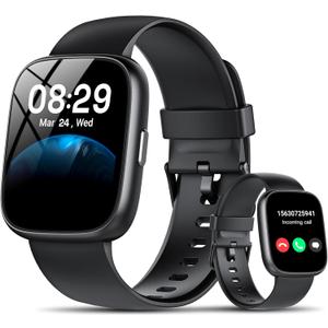 Smart Watch with Alexa Built-in, 1.83" HD Touchscreen Fitness Tracker with Bluetooth Calling, Fitness Watch with Heart Rate/Sleep Monitor, 120+ Sports Modes, IP68 Waterproof Smartwatch for Android iOS