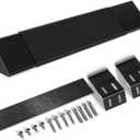 Black Adjustable Fireplace Hood for 28 to 48" Fireplace Hood Heat Shield Equipped with Insulation Cotto