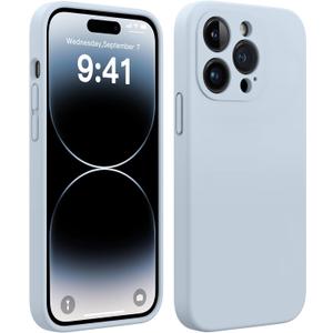 AOTESIER for iPhone 14 Pro Max Case, Upgraded Silicone | Full Camera Protection | Wear-Resistant | Anti-Drop Protection with Anti-Scratch Lining Phone Case for iPhone 14 Pro Max, Baby Blue