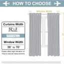 ChrisDowa 100% Blackout Curtains for Bedroom with Black Liner, 2 Thick Layers Total Blackout Thermal Insulated Grommet Window Curtains 72 Inch Length 2 Panels Set (Light Grey, 52 x 72 Inch)