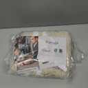 PURRUGS Bathroom Rug Non-Slip Machine Washable 20" x 24" U-Shaped, Super Absorbent and Quick Dry Shaggy Microfiber Bath Mat, Extra Soft and Plush Contour Rug for Toilet Base, Beige