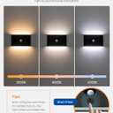 wowatt Rechargeable Motion Sensor Night Light, White Automatic Lights with Magnetic Mount, Dimmable Stair Lights Indoor for Stairway, Hallway, Kitchen, Bathroom(3 Packs)