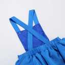 Brothers Costume for Girls Dress up Halloween Cosplay Outfit with Hat (110(3-4T), Blue)