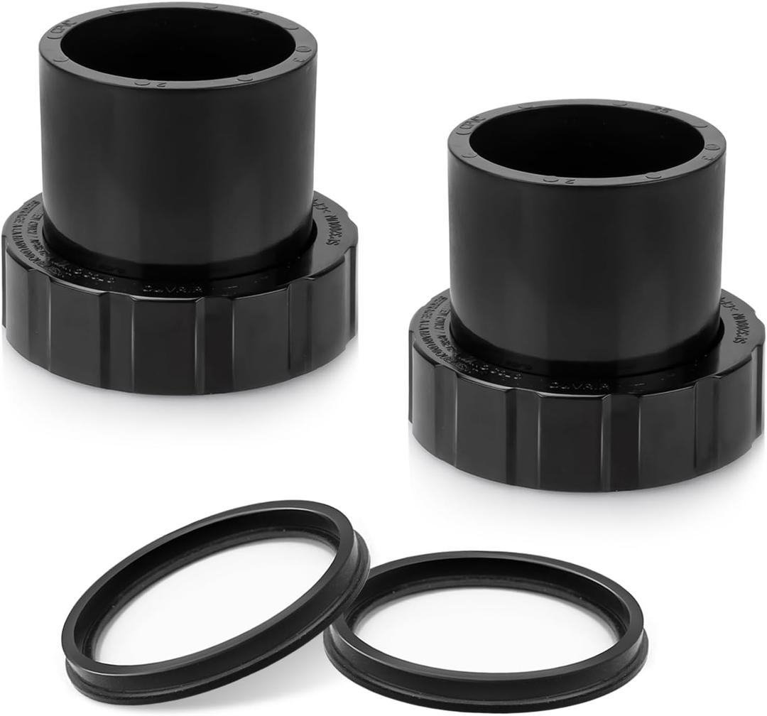 SPX3200UNKIT Union Connection Kit for Hayward Select, Pump Union Connection for Hayward Tristar, Northstar, EcoStar Pumps, SwimClear Cartridge Filter & Universal H-Series Low Nox Heater - 2 Pack