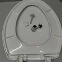 Bemis 7300SLEC Slow Close Toilet Seat, Easy Clean Hinges and Durable Plastic Seat, Made in USA, Elongated, White